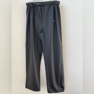 Helly Hansen Men's Rain Pants Waterproof Black Size Large Elastic Waist Snap Hem
